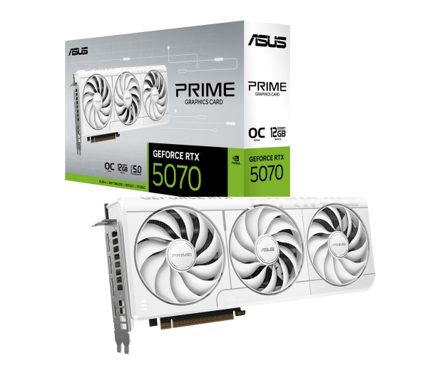 ASUS GeForce RTX 5070 Prime OC White 12GB GDDR7 DLSS4 - 1346273 - zdjęcie
